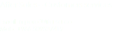 After Sales – Customers services Email: n.poroli@itg-sa.co
Mob: +966 509537419 